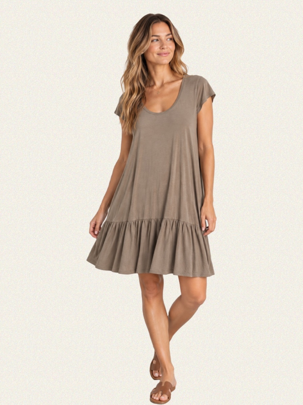Jax + Lennon Bamboo Peplum Dress
